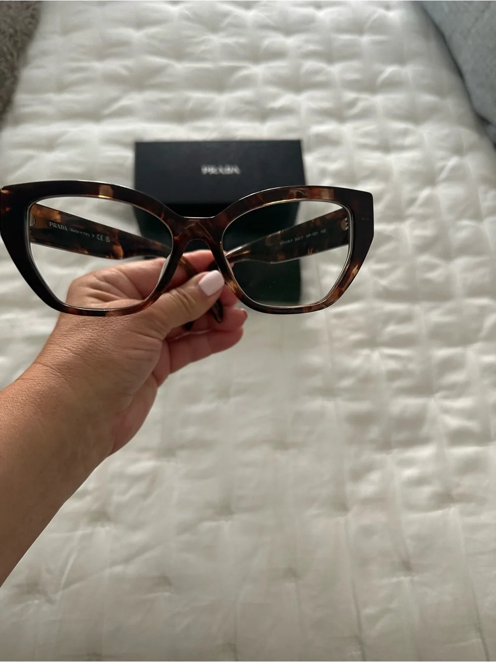 Prada Women’s Tortoiseshell Cat-Eye Glasses - Brown/Black